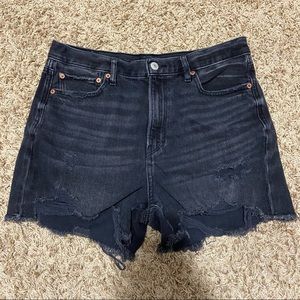 Black high rise shorts